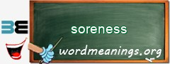 WordMeaning blackboard for soreness